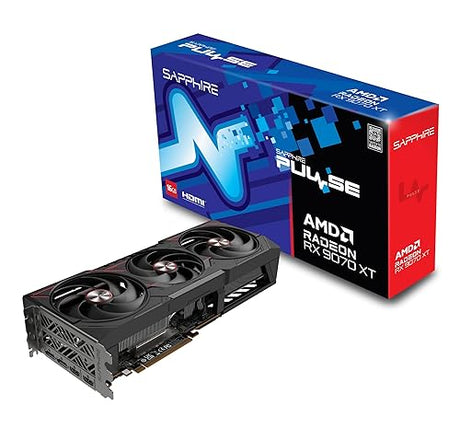 Sapphire 11348-03-20G Pulse AMD Radeon™ RX 9070 XT Gaming Graphics Card with 16GB GDDR6, AMD RDNA 4