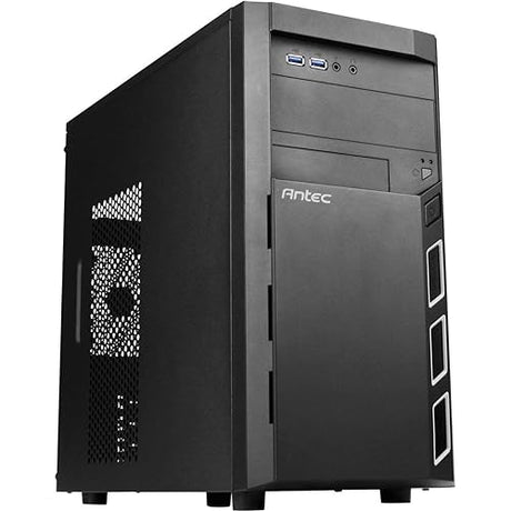 Antec Value Solution Series VSK3000 Elite Mid-Tower PC Computer Case with SGCC Steel, 335mm GPU Length, Liquid Cooling, USB 3.0x2, 120mm Fan Installed, 5.25”/3.5”/2.5” Drive Bays for M-ATX/Mini-ITX VSK Series 3000 Elite