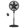 Lasko 1843 18 Remote Control Cyclone Pedestal Fan, Black