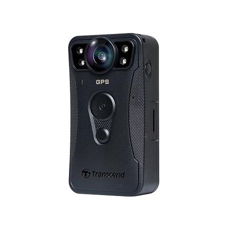 Transcend 128GB 1440P QHD Police Body Camera, STARVIS 2 Sensor, IP68 Weatherproof Body Worn Camera w/Electric Image Stabilization, Night Vision, WiFi&Bluetooth, GPS, for Law Enforcement, Delivery 128GB, Type-C with EIS