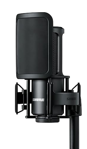 Shure SM4 Studio Recording Microphone Kit, XLR Home Studio Condenser Mic with Mix-Ready Audio - All-Metal Construction, Includes Detachable Magnetic Pop Filter & Shock Mount (SM4-K-KIT) SM4 Kit (w/ Pop Filter + Shock Mount)