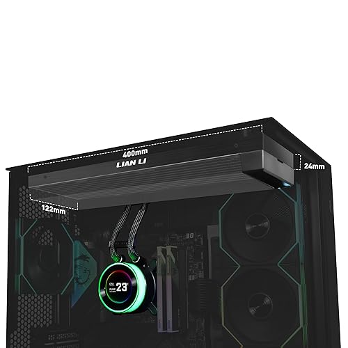 Lian Li Hydroshift II 360 Liquid CPU Cooler - Flexible Slide-Tube Clamp Coolant Pathway - 2.1” IPS LCD Screen - 3 Control Mode - Fits Most PC Fans - LGA 1851/1700, AMD AM5/AM4 - Black (HS2LCD36B)
