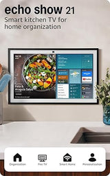 Amazon Echo Show 21 (newest model), Full HD 21 kitchen hub for home organization, with built-in Fire TV and Alexa+ Early Access 21-inch