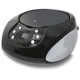 GPX Portable Top-Loading CD Boombox with AM/FM Radio and 3.5mm Line for MP3 Device, Black