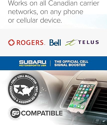 weBoost Drive Sleek (470135F) Vehicle Cell Phone Signal Booster with Cradle Mount | Car, Truck, Van, or SUV | U.S. Company | All Canadian Carriers - Bell, Rogers, Telus & More | ISED Approved