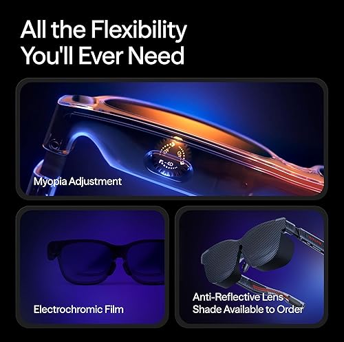 VITURE Luma Pro XR Glasses — 152” 1200p Ultra Sharp Display, 1000 Nits, 52° FOV, Dimming Adjustments, for iPhone 16/15, Android, Mac, PC, Steam Deck, First-Ever XR Experience for Switch 2 - Regular