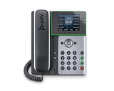 Poly Edge E350 IP Phone - Corded - Corded/Cordless - Wi-Fi, Bluetooth - Desktop, Wall Mountable - Black - TAA Compliant - VoIP - IEEE 802.11a/b/g/n/ac - 2 x Network (RJ-45) - PoE Ports