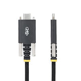 StarTech.com 6.6ft (2m) USB-C Charging Cable, Side Screw Locking, 240W (5A) PD EPR, Dual-Layer Silicone/Braided Jacket, Laptop Charger Cord, USB-IF Certified