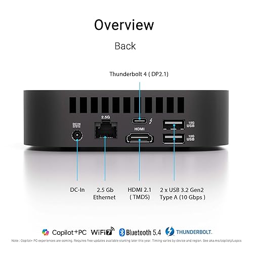 ASUS NUC 14 Pro AI Microsoft Copilot+ AI PC with Intel Series 2 Core Ultra 9 288V, 32GB LPDDR5x RAM, 1TB NVMe SSD, Thunderbolt™ 4, WiFi 7, Win 11 Pro, Voice Command, Toolless Chassis Access, Mini PC