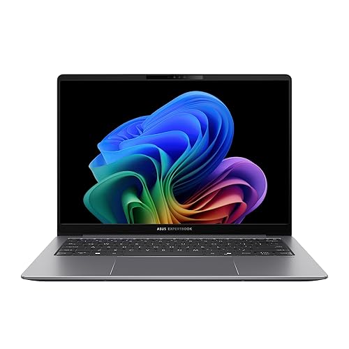 ASUS ExpertBook P5 Copilot+ PC AI Laptop, Intel® Core™ Ultra 5 Processor 226V, 16GB RAM, 512GB SSD, WiFi 6E, Windows 11 Pro, Misty Grey, P5405CSA-XH54