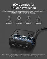 Belkin 3-Outlet GaN Charging Station 70W, Dual USB C Charger w/ 3X AC Outlets, 2X USB A Ports - Power Strip for iPhone, Apple Watch, iPad, MacBook, Chromebook, Samsung Galaxy, Pixel 9, & More - Black 70W, 3 AC Outlet