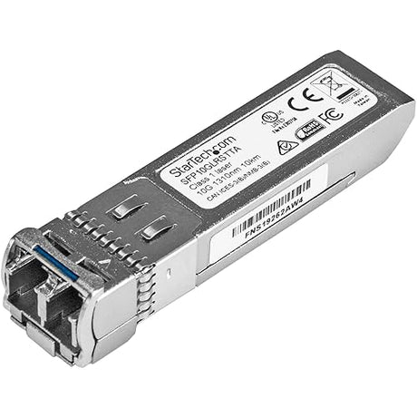 StarTech.com Cisco SFP-10G-LR-S Compatible SFP+ Module - 10GBASE-LR - 10GbE Single Mode Fiber SMF Optic Transceiver - 10GE Gigabit Ethernet SFP+ - LC 10km 1310nm DDM Cisco Firepower, ASR9000, C9300 (SFP10GLRSTTA) SFP-10G-LR (TAA) Single