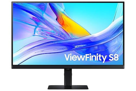 SAMSUNG 27 inch Viewfinity Flat High Resolution Black UHD Monitor, 5ms, HDR10, USB Type C, Ergonomic Design - (LS27D802UANXGO) [Canada Version](2025)