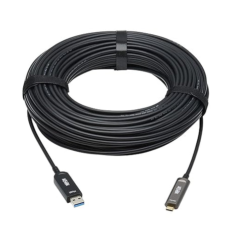 Tripp Lite Long Distance USB-A to USB-C Cable, 66 Feet / 20 Meters, 10 Gbps Data, Charging , Fiber Active Cable, Supports only USB 3.2 Gen 2, Male-to-Male, 3-Year Warranty (U428F-20M-D3) USB 3.2 Compatible 66 Feet / 20 Meters