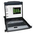 16port Console Kvm Switch W/ 19in LCD & 8 Ps2/Usb Combo Cables