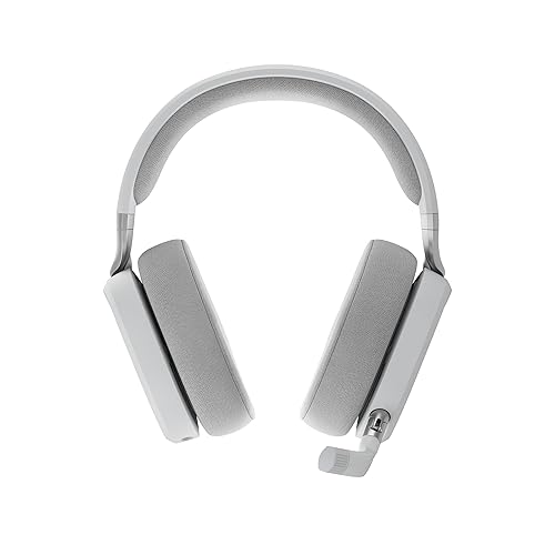 Fractal Design Scape Light - Wireless PC Gaming Headset - Detachable Flip-to-Mute Microphone with Noise Cancellation - Battery Life Up to 40 Hours - Configurable Ambient Lighting - Gray