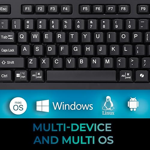 Adesso EasyTouch 445 Multi-Channel Wired Touchpad Keyboard, Black (AKB-445UB)