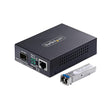 StarTech.com Gigabit Singlemode (SM) LC Fiber Media Converter, 10/100/1000 Mbps, 20km, RJ45 to LC, Full Metal, TAA Compliant