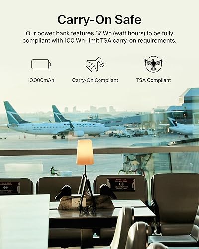 Belkin Portable Charger, Portable Power Bank with Integrated Cable 10000 mAh 20W - Fast Charge USB C Power Delivery, iPhone Charger - iPhone 16 Series, iPad Pro, Galaxy S25, & More - Blue Blue 10K mAh UCB-C