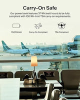 Belkin Power Bank, Portable Power Bank with Integrated Cable 10K PD 20W - Fast Charge USB-C Power Delivery, Portable iPhone Charger for iPhone 16 Series, iPad Pro, Galaxy S24, and More - White