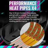 Cooler Master Hyper 212 Black Edition CPU Air Coolor, Silencio FP120 Fan, 4 CDC 2.0 Heatpipes, Anodized Gun-Metal Black, Brushed Nickel Fins for AMD Ryzen/Intel LGA1151 Black 4 Heat Pipes