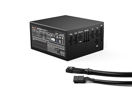 be quiet! BN516 Straight Power 12-1000w 80 Plus Platinum, ATX 3.0, Modular Power Supply, for PCIe 5.0 GPUs and GPUs with 6+2 pin connectors, Silent 135mm be quiet! Fan - BN516 1000W Platinum ATX3.0
