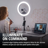 Elgato Ring Light Premium Edge-lit Ring Light, 2500 lumens, Multi-Layer Diffusion, Adjustable Color, app Control onMac, Windows, iPhone, Android (10LAC9901)
