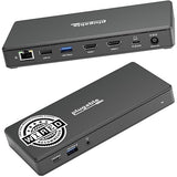 Plugable USB-C Docking Station Dual 4K 60Hz HDMI, 65W Charging, Gigabit Ethernet, 1x USB-C 5Gbps, 3X USB-A, Audio, Windows/ChromeOS, USB-C/USB4/Thunderbolt, Driverless (UD-MSTH2)