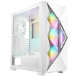 Antec Dark League DF800 Flux White, Flux Platform, 5 x 120 mm Fans Included, ARGB & PWM Fan Controller, Tempered Glass Side Panel, Geometrical Mesh Front, Mid-Tower ATX Gaming Case