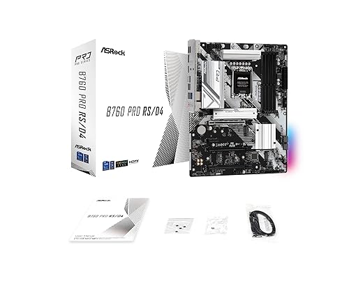ASRock B760 Pro RS/D4 Motherboard, Compatible with Intel 12th and 13th Generation CPU (LGA1700), B760 Chipset, DDR4 ATX Motherboard