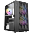 ANTEC NX200M RGB, Large Mesh Front Panel, USB3.0 Ready, 3 x 120mm RGB Fixed Mode Fans Included, TG Swing Side Panel, Up to 5 Fans Simultaneously, 240mm Radiator Support, Mini-Tower M-ATX Gaming Case