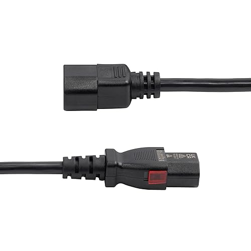 StarTech.com 4ft (1.2m) Power Extension Cord, PDU Style IEC 60320 C14 to Locking C13, PDU Power Cord, 10A 250V, 18AWG, Power Extension Cable - UL Listed Components (87L3-8400-POWER-CORD)