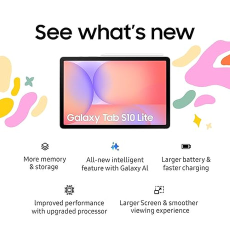 Samsung Galaxy Tab S10 Lite (CAD Version & Warranty) - Graphite, 128GB, 10.9 Android Tablet, AI Assistant, 8000mAh Battery, S Pen Inlcuded 128GB Graphite Tablet Only