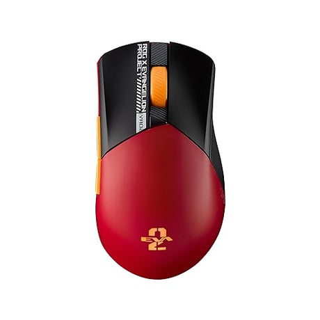 ASUS ROG Gladius III Wireless AimPoint EVA-02 Edition Gaming Mouse, 2.4GHz RF, Bluetooth, Wired, 36K DPI Sensor, 6 programmable Buttons, ROG SpeedNova, Replaceable switches, Paracord Cable, Red