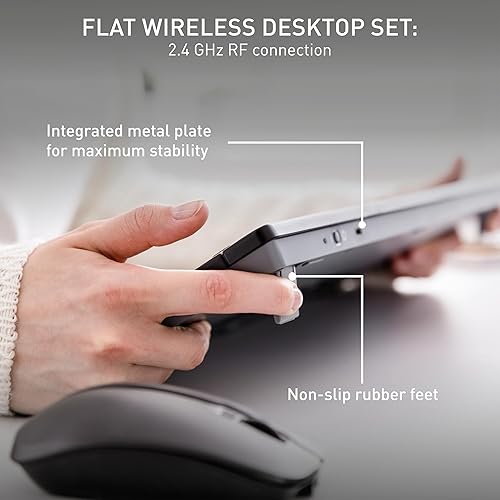 Cherry Desktop STREAM [US/EU] Wireless black US-Layout mit EUR-Symbol