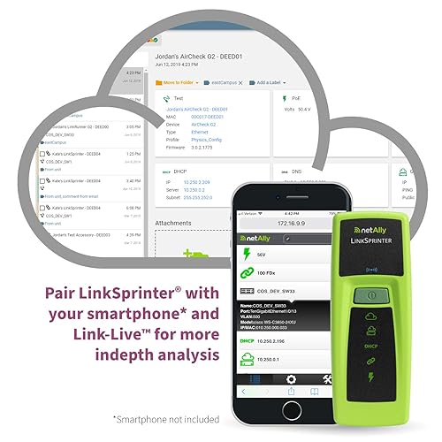 NetScout LSPRNTR-300 LinkSprinter 300 Network Tester with WiFi and Distance to Cable Fault Indication