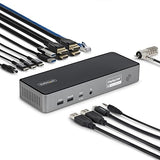 StarTech.com Triple-Monitor USB-C Docking Station, 140W Laptop Charging Dock for MacBook Pro and Windows, 4K 60Hz, TAA