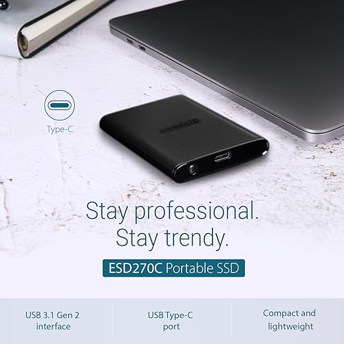 Transcend 1TB USB 3.1 Gen 2 USB Type-C ESD270C Portable SSD Solid State Drive TS1TESD270C