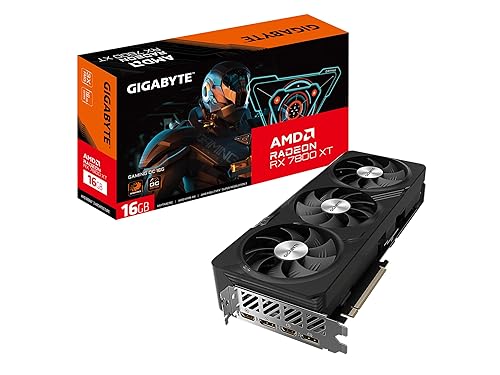 Gigabyte Radeon RX 7800 XT Gaming OC 16G Graphics Card, 3X WINDFORCE Fans 16GB 256-bit GDDR6, GV-R78XTGAMING OC-16GD Video Card