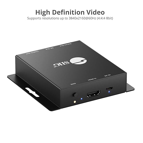 SIIG CE-H26A11-S1 HDMI 2.0 to DP 1.2 Converter Large Square Design