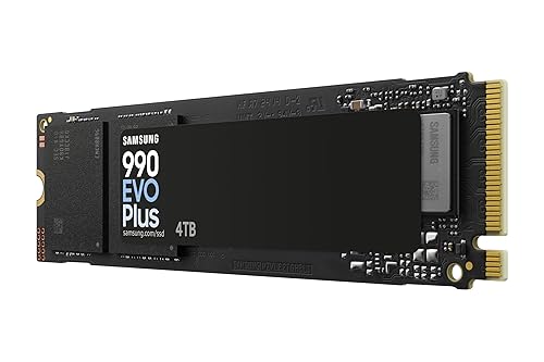 Samsung 990 EVO Plus - 4TB PCIe Gen4. X4, Gen5. X2 NVMe 2.0 - M.2 Internal SSD, Speed Up to 7,250 MBs, Upgrade Storage for PC-Laptops, HMB Technology and Intelligent Turbowrite (MZ-V9S4T0B/AM)