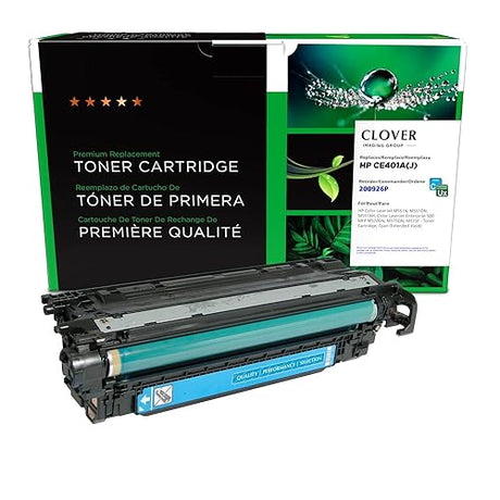 Clover Remanufactured Extended Yield Toner Cartridge Replacement for HP CE401A | Cyan