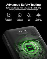 Belkin Portable Charger, Power Bank with Integrated Cable 20000 mAh 30W - Fast Charging USB C Power Delivery, iPhone Charger - iPhone 16 Series, iPad Pro, Galaxy S25 Series, & More - White White 20K mAh UCB-C