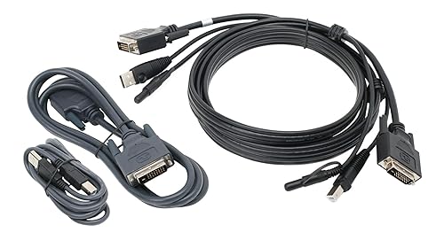 IOGEAR G2L7203UTAA3 Dual View DVI USB KVM Cable Kit with (TAA) Audio Dual View DVI, USB KVM