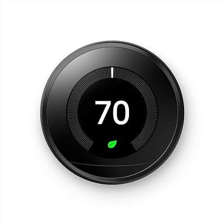 Google Nest Learning Thermostat - Black Black Thermostat Only
