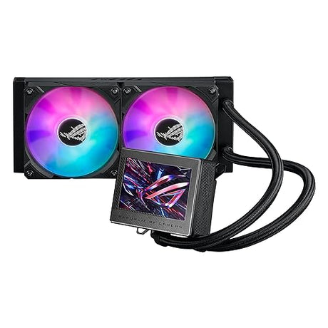 ASUS ROG Ryujin III 240 ARGB All-in-one Liquid CPU Cooler with 240mm Radiator. Asetek 8th gen Pump, 2X Magnetic 120mm ARGB Fans (Daisy Chain Design), 3.5” LCD Display,BLACK ROG RYUJIN III 240 ARGB 240mm Radiator