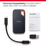 SanDisk 4TB Extreme Portable SSD - Up to 1050MB/s, USB-C, USB 3.2 Gen 2, IP65 Water and Dust Resistance, Updated Firmware - External Solid State Drive - SDSSDE61-4T00-G25 Black 4TB