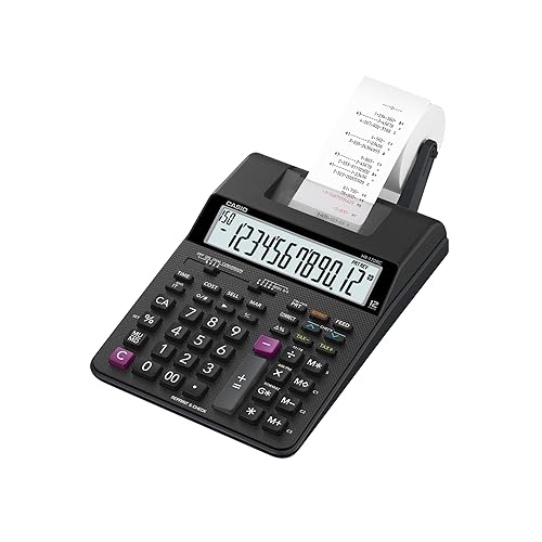 Casio HR-170RC Printing Calculator, Black, 2.6 x 6.5 x 11.6