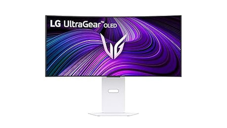 LG 34GX90SA-W 34 Ultragear WQHD (3440 x 1440) OLED Curved Gaming Smart Monitor 240Hz, 0.03ms, NVIDIA G-Sync Compatible, AMD FreeSync Premium, VESA DisplayHDR True Black 400, webOS, USB Type-C, White White 34 WQHD 3440 x 1440 240 Hz