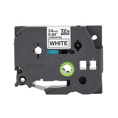 Brother Genuine TZe-251 Black on White Laminated Tape for TZe-Compatible P-Touch Label Makers, 24 mm Wide x 8 m Long